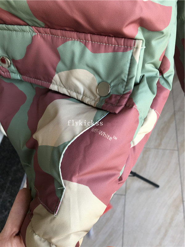 Off-White Diagonals Camouflage Down Jacket